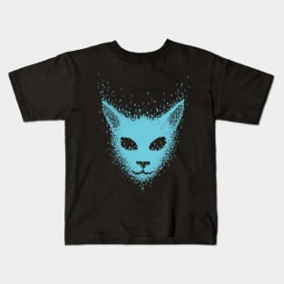 Particle Cat (blue) Kids T-Shirt